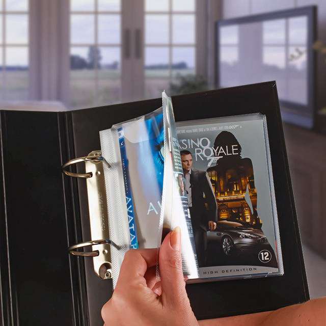 Blu-Ray Bundle, 50 Double Blu-Ray Sleeves with Felt, 2 Binders