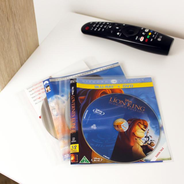 Single / Double Blu-Ray Sleeves with Felt & Binder Holes
