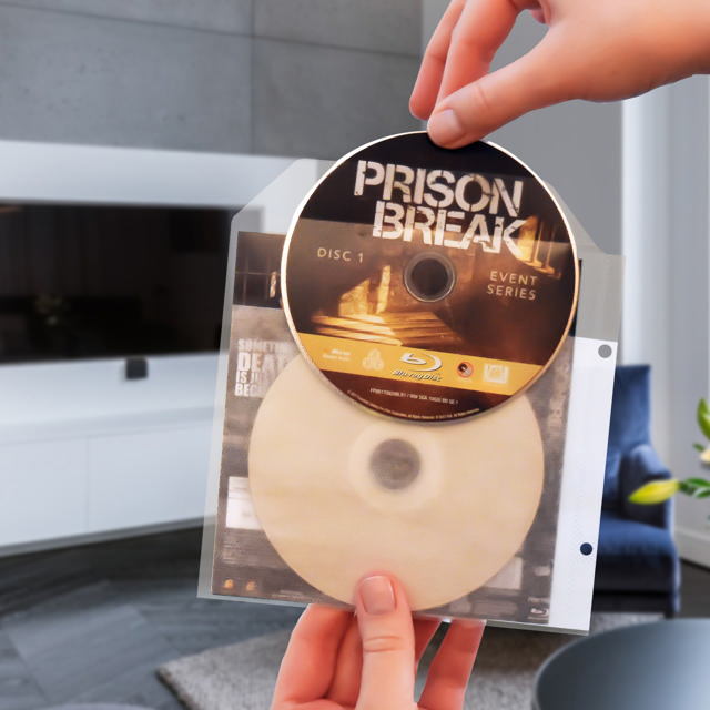 Single / Double Blu-Ray Sleeves with Felt & Binder Holes