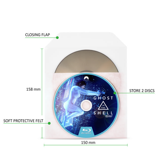 Single / Double Blu-Ray Sleeves with Felt