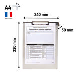 Hanging Clipboard, Aluminium, A4, Portrait