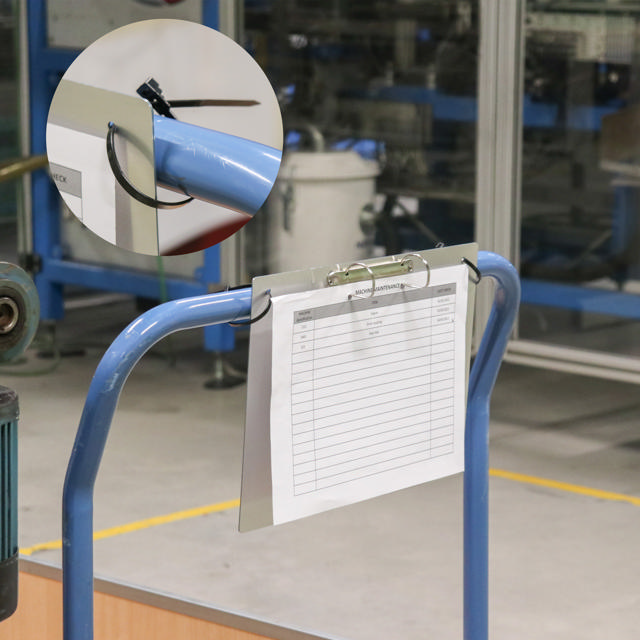 2-ring Display Binder, with Magnetic Attachment, Aluminium, A4, Landscape