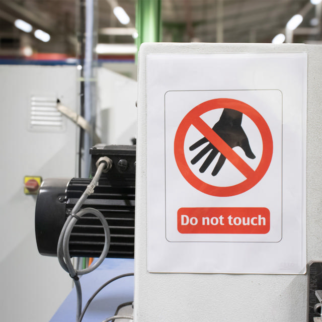 Magnetic signage pocket, long side opening, A4