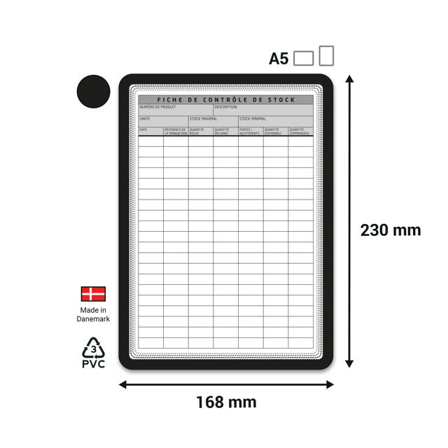 Magneto Self-adhesive Frame Display Pocket, Repositionable, A5
