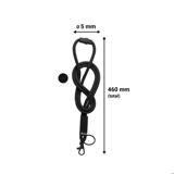 Soft Cord Lanyard, with Swivel Hook and Key Ring