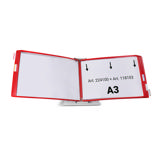 Mounted Empty Tarifold Metal Desk Display Unit, A4, with Side Stops, for 10 Pockets