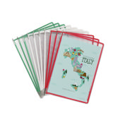 Tarifold Metal Wall Document Display System, A4, 10 Pockets, Italy Colours