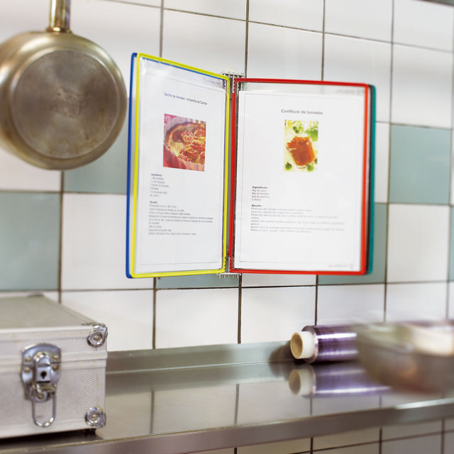 Tarifold Food Wall Document Display System, A4, 5 Pockets
