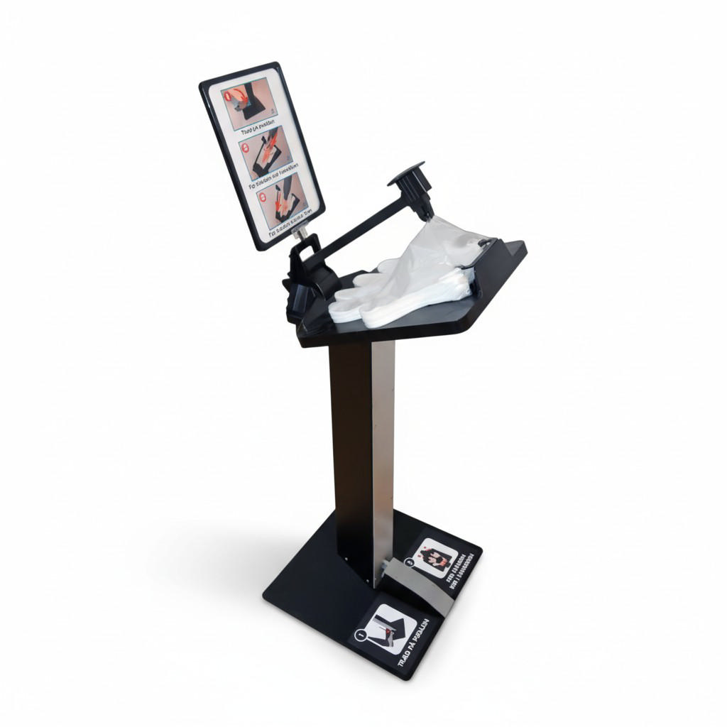 Glove dispenser without waste bin – floor-standing model