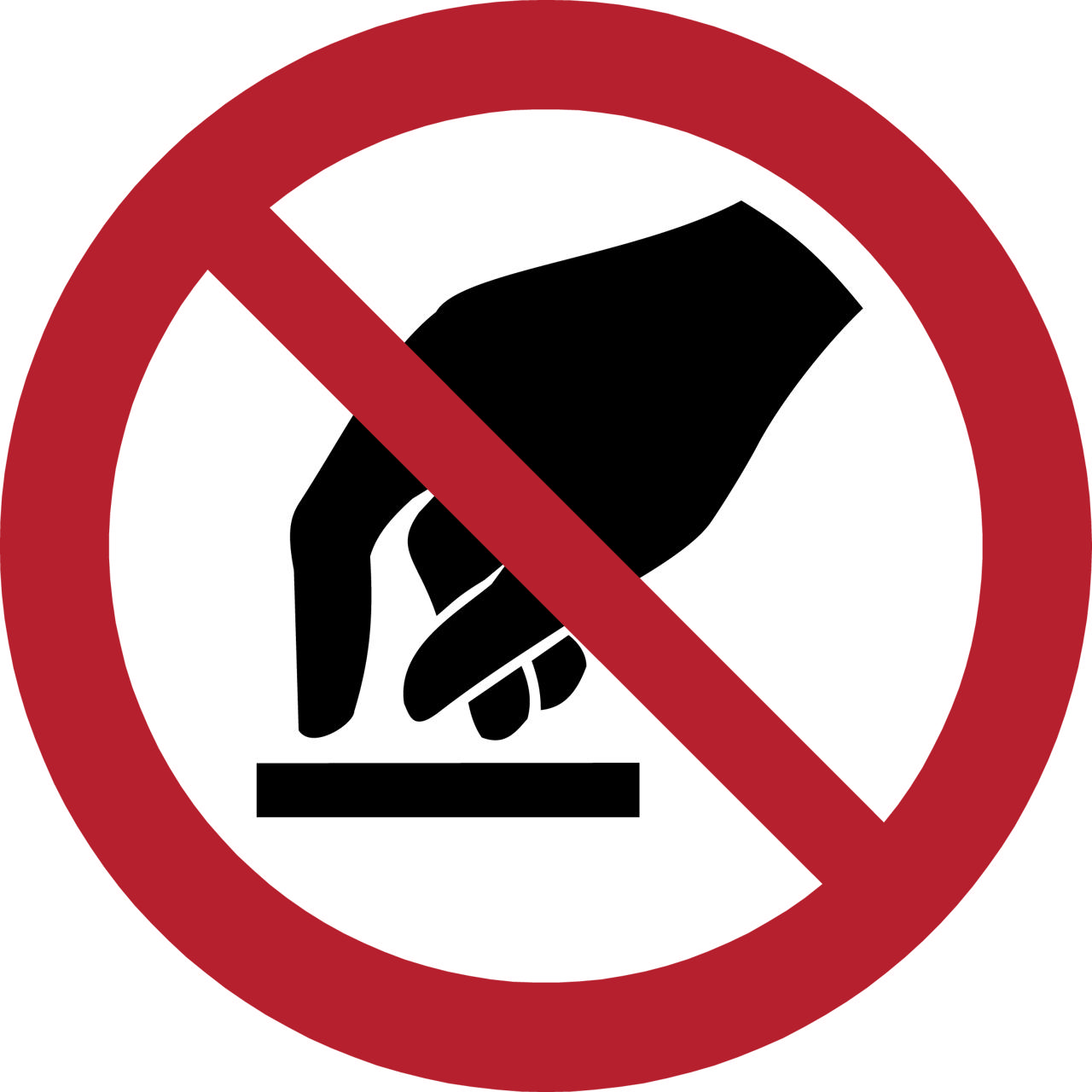 Safety Sign Do Not touch, 100 mm