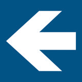 Arrow to the Left Sign, 100 x 100 mm