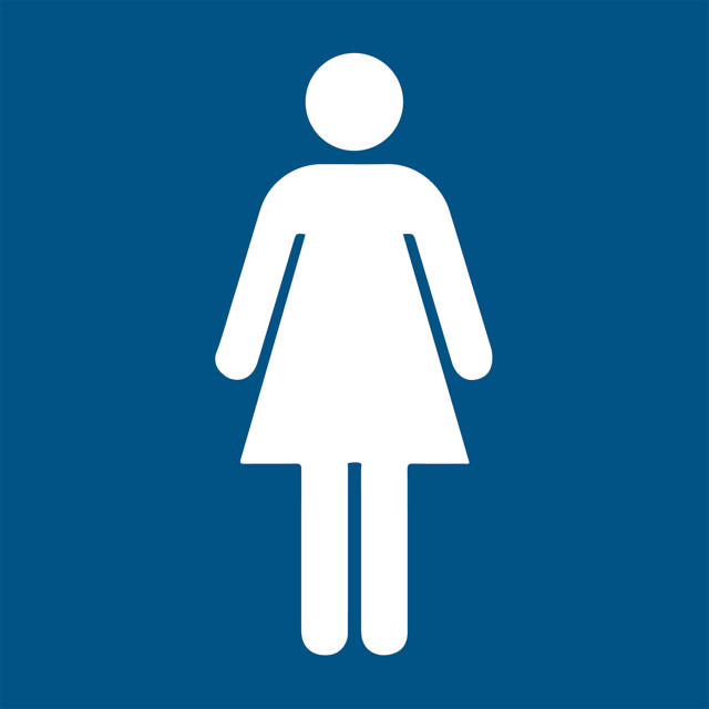 Women's Restroom Sign, 100 x 100 mm