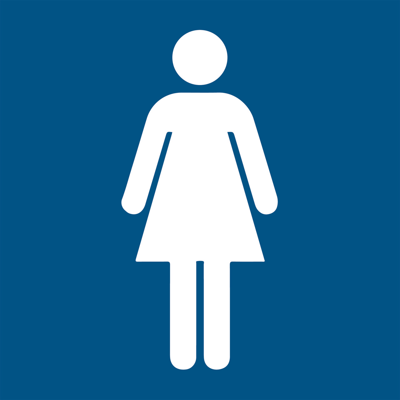 Women's Restroom Sign, 200 x 200 mm