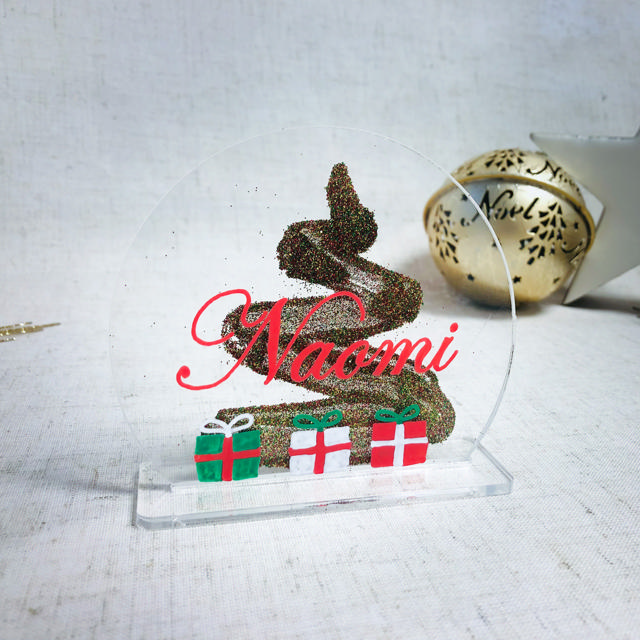 Customisable Acrylic Table Place Card, Round