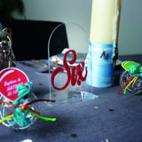 Customisable Acrylic Table Number Sign, Round