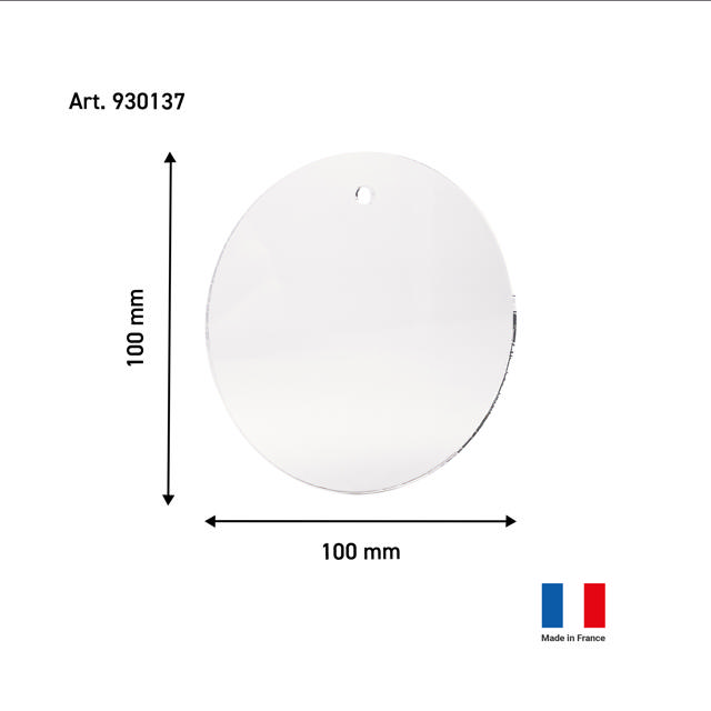 Customisable Acrylic Disc S, 100 mm