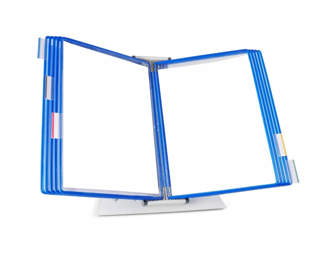 Tarifold Desktop Reference & Display System - 10 Blue Pockets, Letter-Size
