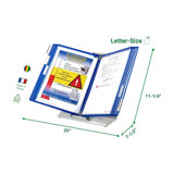 Tarifold Desktop Reference & Display System - 10 Blue Pockets, Letter-Size