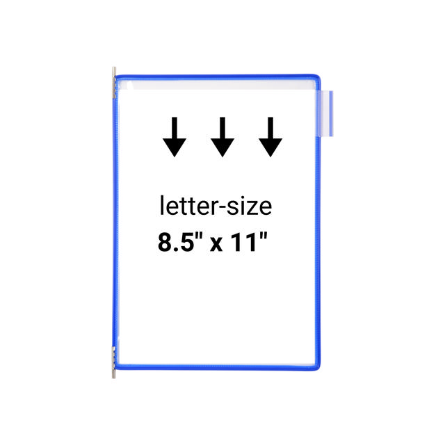 Tarifold Desktop Reference & Display System - 10 Blue Pockets, Letter-Size