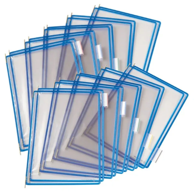 Tarifold Desktop Reference & Display System - 20 Blue Pockets, Letter-Size