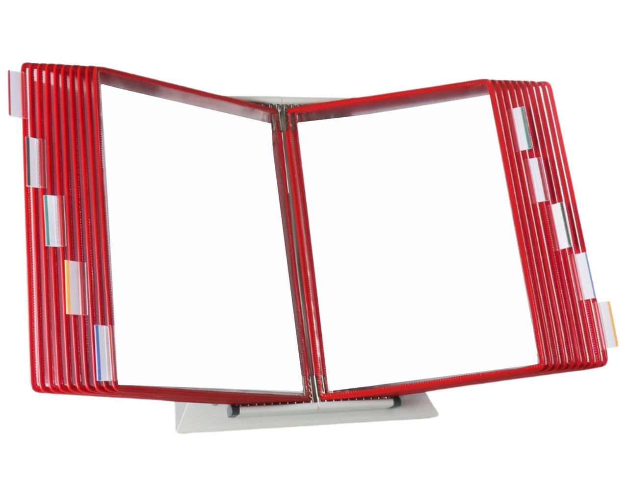 Tarifold Desktop Reference & Display System - 20 Red Pockets, Letter-Size