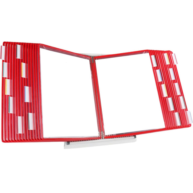 Tarifold Desktop Reference & Display System - 30 Red Pockets, Letter-Size