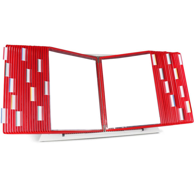 Tarifold Desktop Reference & Display System - 40 Red Pockets, Letter-Size