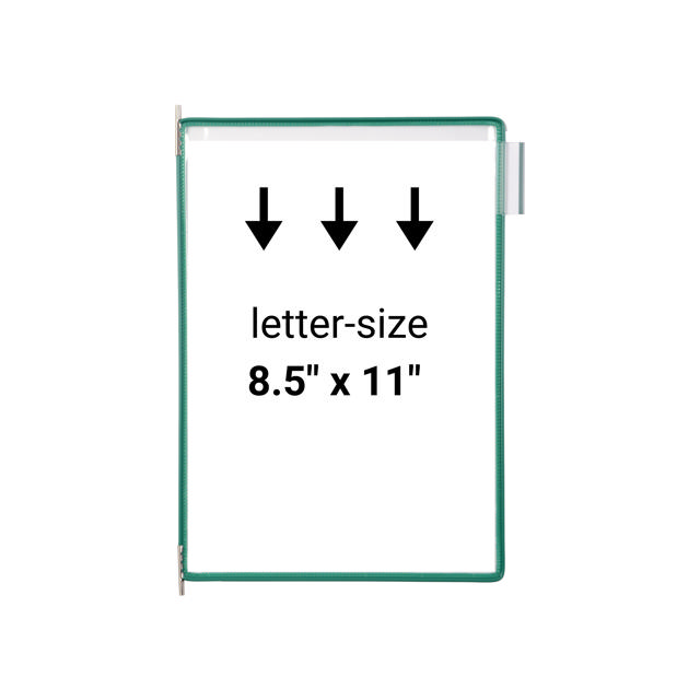 Tarifold Desktop Reference & Display System - 10 Green Pockets, Letter-Size