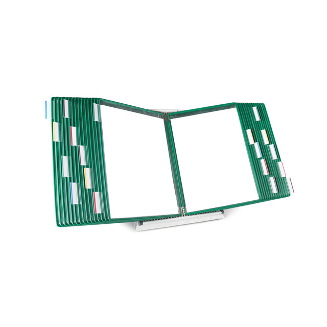 Tarifold Desktop Reference & Display System – 30 Green Pockets, Letter-Size