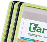 Tarifold BlackLine Desktop Reference & Display System - 10 Black/Green Pockets, Letter-Size