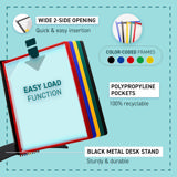 Easy-Load Desktop Reference & Display System – 10 Assorted Pockets, Letter-Size