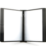 Easy Load Wall Mount Reference & Display System – 10 Black Pockets, Letter-Size
