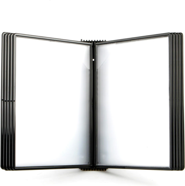 Easy Load Wall Mount Reference & Display System – 10 Black Pockets, Letter-Size