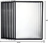 Easy Load Wall Mount Reference & Display System – 10 Black Pockets, Letter-Size