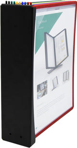 Easy Load Wall Mount Reference & Display System – 10 Assorted Pockets, Letter-Size