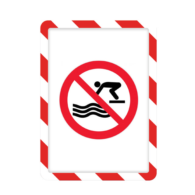 Magneto Magnetic Safety Display Pocket, Red/White