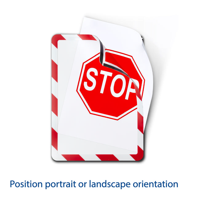 Magneto Magnetic Safety Display Pocket, Red/White