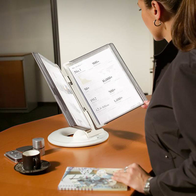 Tarifold Orbital Reference & Display System -10 Gray Pockets, Letter-Size