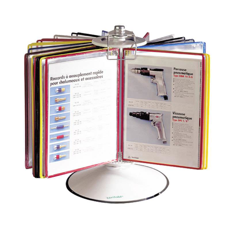 Tarifold Rotary Reference & Display System - 50 Assorted Pockets, Letter-Size