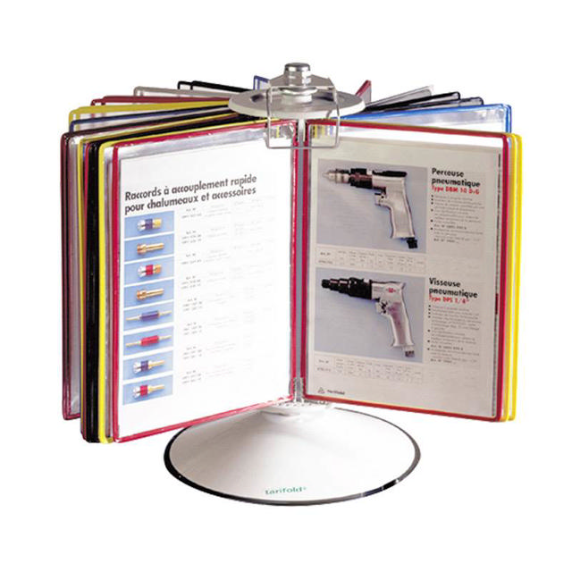 Tarifold Rotary Reference & Display System - 50 Assorted Pockets, Letter-Size