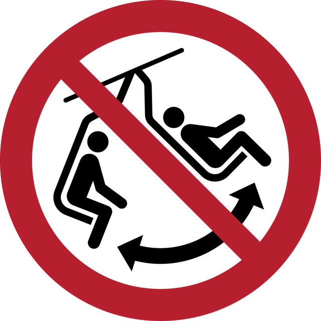 Safety sign Do not swing the chair