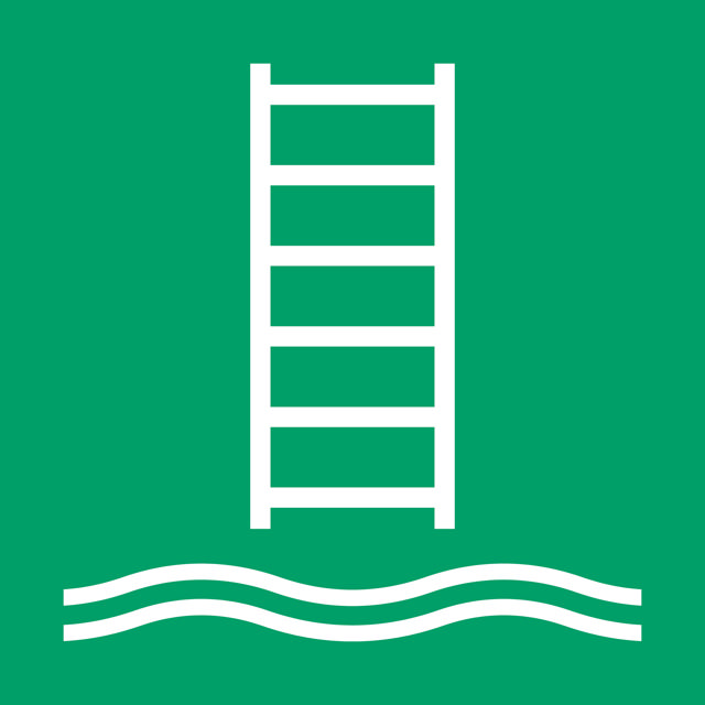 Safety sign Embarkation ladder