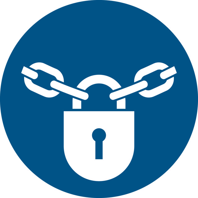 Safety sign Keep locked