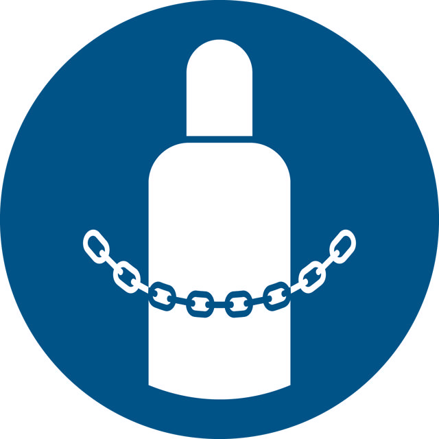 Safety sign Secure gas cylinders