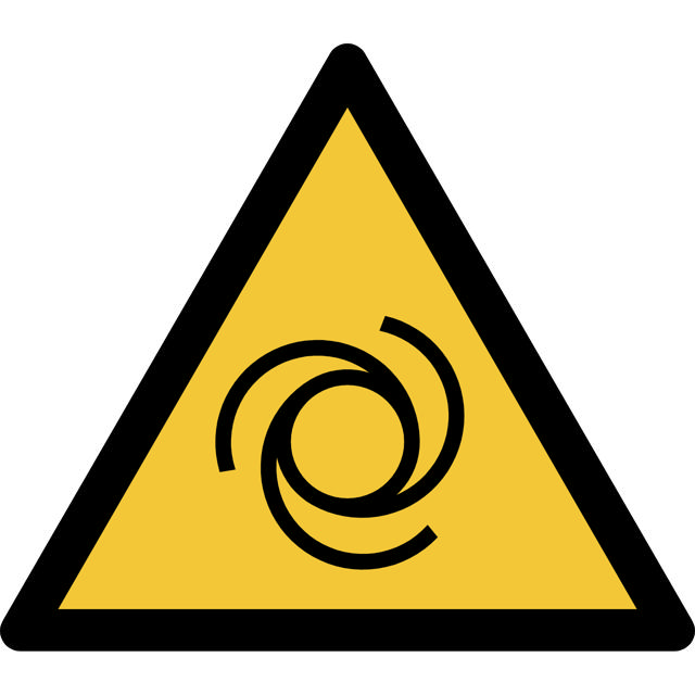 Safety sign Warning Automatic start-up