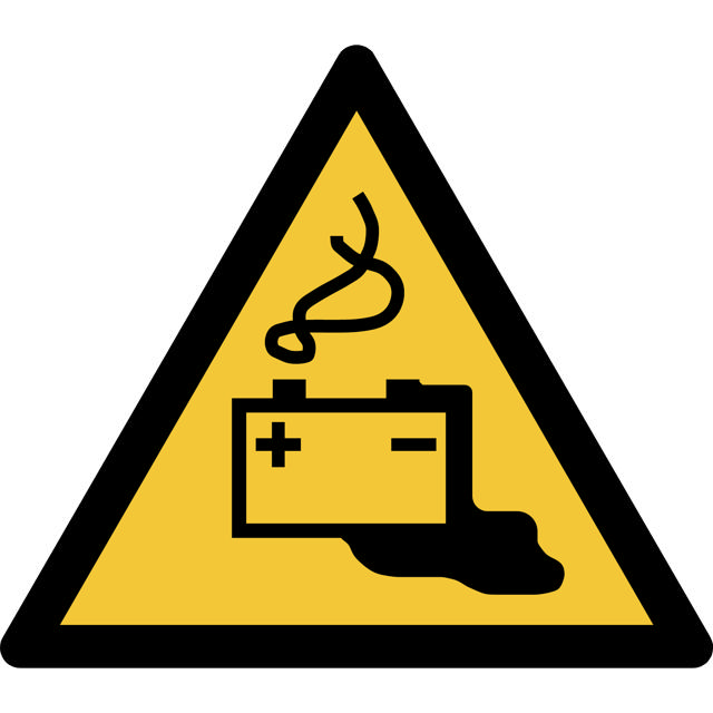 Safety sign Warning Battery charging