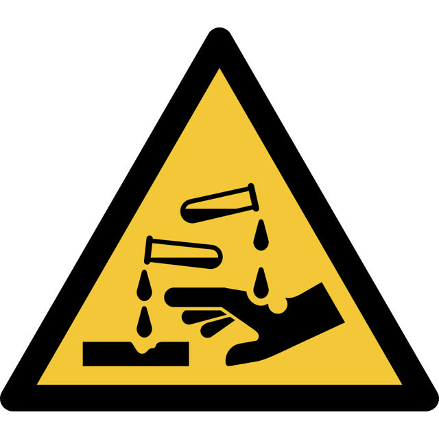 Safety sign Warning Corrosive substance