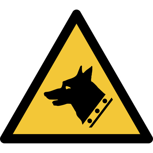Safety sign Warning Guard dog
