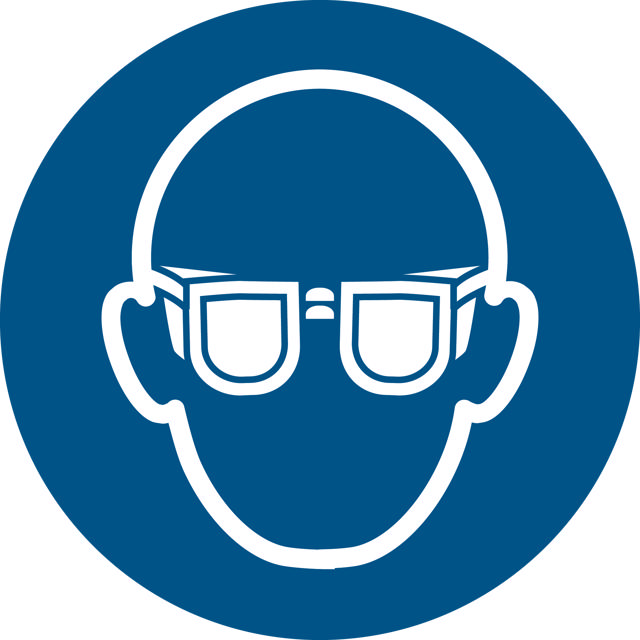 Safety sign Wear eye protection