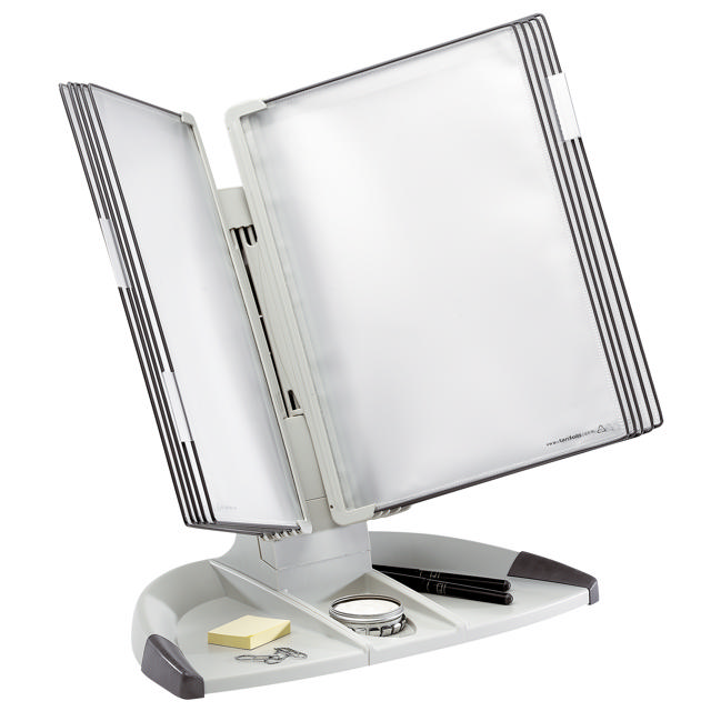 Tarifold Design Modular Desktop Reference & Display System - 10 Gray Pockets, Letter-Size